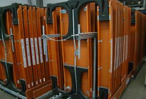 Foldtables in transportpallet Foldtables in transportpallet