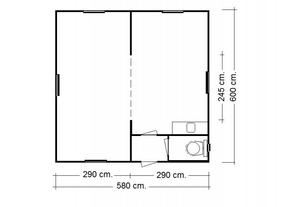 Schakel-unit 5.80 x 6 meter Schakel-unit 5.80 x 6 meter