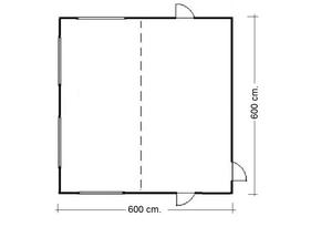 Schakel-unit 6 x 6 meter Schakel-unit 6 x 6 meter