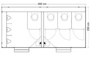 Toiletwagen 3-1-3 de luxe Toiletwagen 3-1-3 de luxe