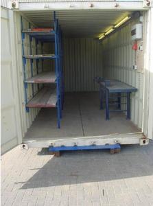 Voorbeeld inrichting werkplaatscontainer